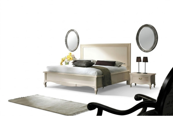 Bedroom bed nightstand double bed upholstered beds set group suite 3-piece set.