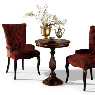 Living room armchairs luxury armchair chair wood brown Italian furniture upholstery
