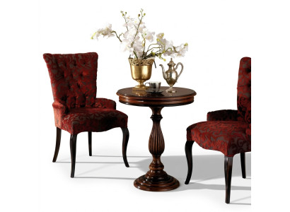 Living room armchairs luxury armchair chair wood brown Italian furniture upholstery