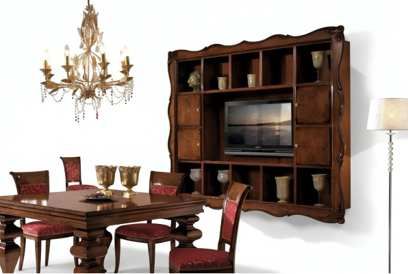 Living room wall cabinet display case wood living room furniture TV cabinet wall design new