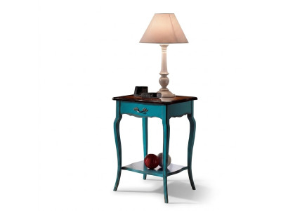 Console Nightstand Bedroom Side Table Modern Design Furniture Wood Azure Blue