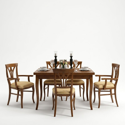 Dining room set ensemble sideboard 4x chairs display cabinet group dining suite table 7 pieces.