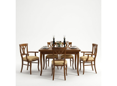 Dining room set ensemble sideboard 4x chairs display cabinet group dining suite table 7 pieces.