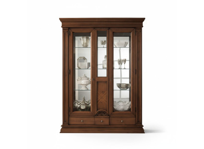 Wooden showcase glass cabinet real wood sideboard showcase living room furniture solid
