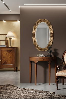 Console table sideboard with mirror luxury furniture set console 2-piece. Made in Italy