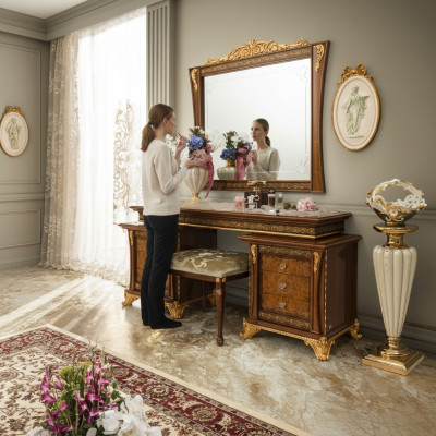 Makeup console table design wood table console tables Italian furniture