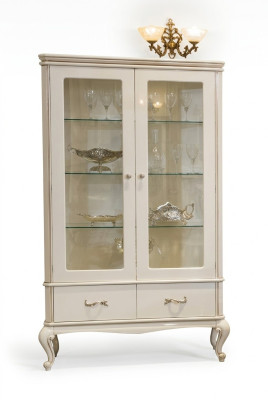 Classic showcase sideboard display glass cabinets Italian furniture wood