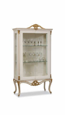 Display cabinet glass cupboard shelf wood showcase design Art Deco living room new