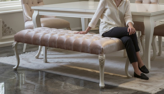 Stool Upholstery Seat Design Textile Relax Luxury Bench Fabric Chesterfield
