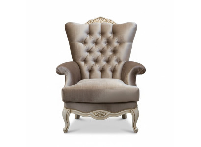 Luxury design armchair classic throne armchair living room chesterfield new