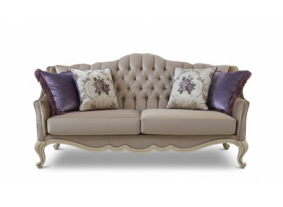 Three-seater luxury couch, three-seater upholstered classic seating, sofas, room furniture.