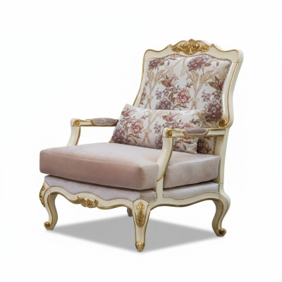 Luxury furniture design armchair classic design throne textile living room