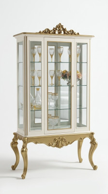 Showcase luxury shelf wood sideboard cabinets living room glass cabinet new