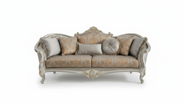 Couch Cushion Sofa Sofas 3-Seater Three-Seater Living Room Gray Velvet