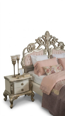 French bedside table set consoles side tables bedside tables 2 pieces silver