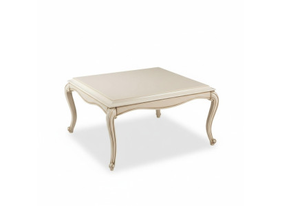 French Coffee Table Baroque Rococo Furniture White Silver Decor Wood