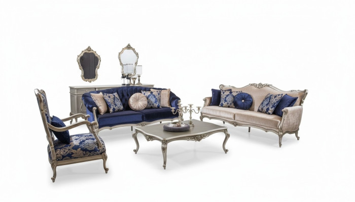Complete Set Sofa Suite 3+2+1 Seat Sofas Coffee Table Designer Sofa 4-piece Set