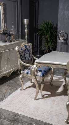 Armchair Chairs Armrest Upholstered Chair Luxury Dining Room Chair Patterned
