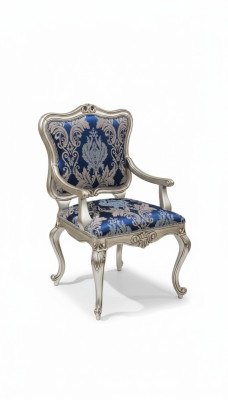 Armchair Chairs Armrest Upholstered Chair Luxury Dining Room Chair Patterned