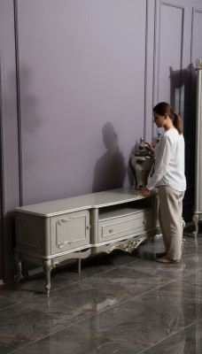 Luxury sideboard TV wall cabinet RTV furniture wooden cabinets lowboard