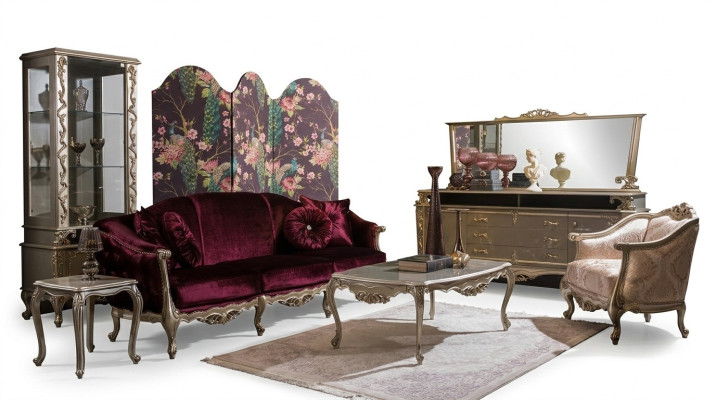 Luxury Sofa Set Sofa Side Table Coffee Table Armchair Set 5pcs. New