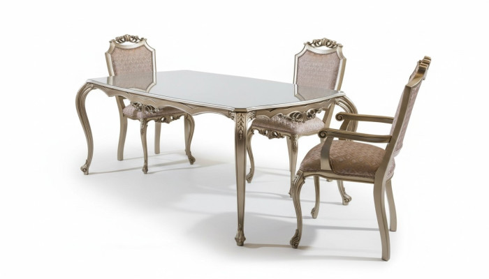 Dining Room Set Dining Group Classic Baroque Rococo 4-Piece Chair Suite 4x Chairs