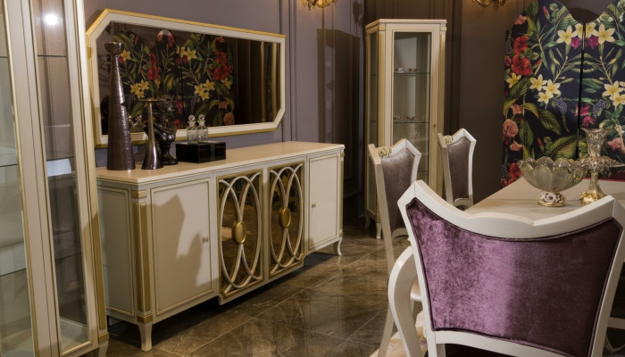 Classic set display cabinet RTV sideboard luxury display cabinet cupboards set 2 pieces.
