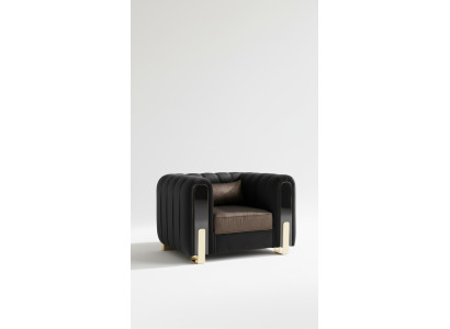 Medusa chair luxury single-seater couch textile upholstery furniture couches black fabric