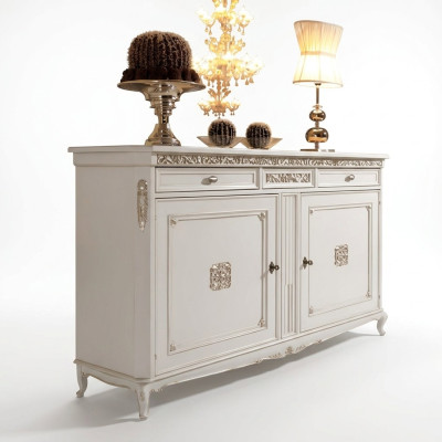 Classic Antique Style Dresser Sideboard Chest Wooden Cabinet Sideboard White New