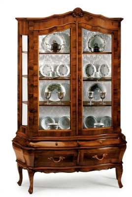 Solid wood sideboard with 2 drawers and glass doors dining room sideboard living room