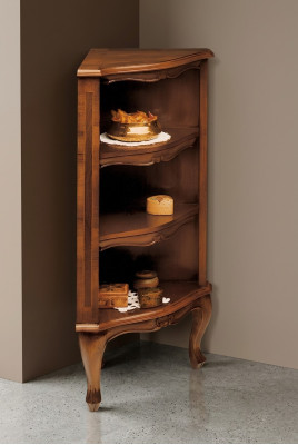 Corner cabinet shelf, corner bookshelf, wall corner shelf, wooden cabinets design, baroque.