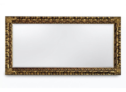 Mirror Italian Classic Designer Furniture Wall Mirror Wood Gold New XXL