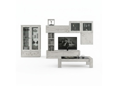 Design wall cabinet shelf living room wooden cabinets display case wall shelves Italy new.