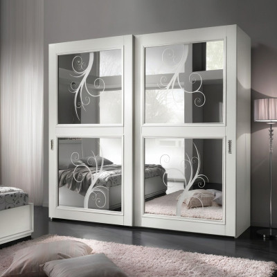 Wardrobe sliding doors wall unit cabinets wooden wardrobe Italian furniture
