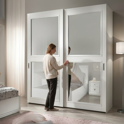 Wardrobes closet with sliding doors wall unit wooden cabinet cabinets new