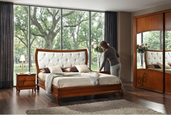 Luxury Set 3-piece Bedroom Bed Nightstand Ensemble Group Beds Double Hotel