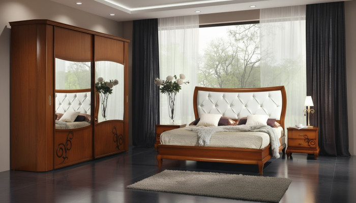 Luxury bedroom bed double bed wood upholstery beds double bed frame modern