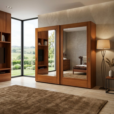 Wardrobe closet sliding doors cabinet cupboards furniture bedroom new