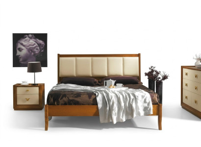 Luxury 3-Piece Set Bedroom Bed Nightstand Double Wooden Bed Frame New