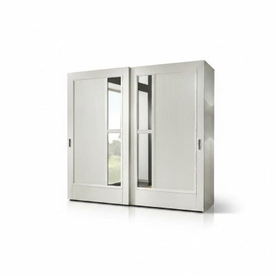 Wardrobe sliding doors bedroom closet wall cabinets wood mirror new