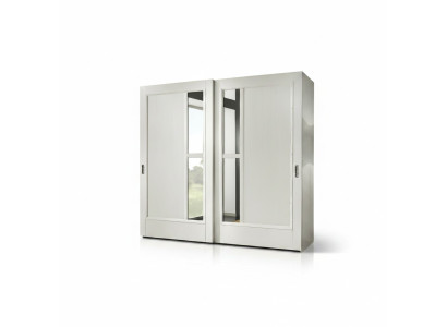 Wardrobe sliding doors bedroom closet wall cabinets wood mirror new