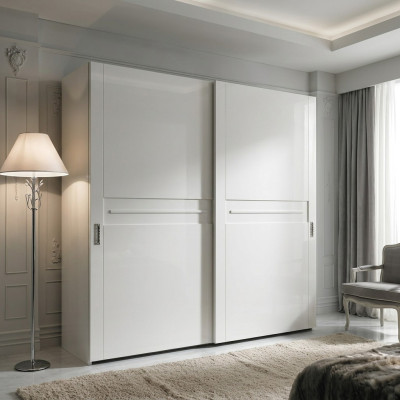 Wardrobe sliding doors bedroom cabinet wall cabinets wood mirror new