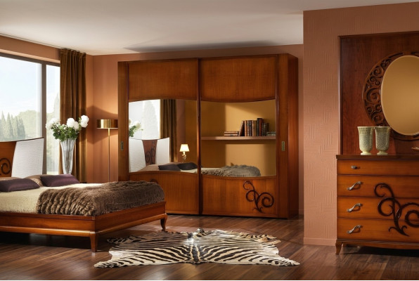 Wardrobe closet with sliding doors closet modern bedroom