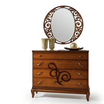 2-piece set: dresser, mirror, dresser group, console, cabinets, modern