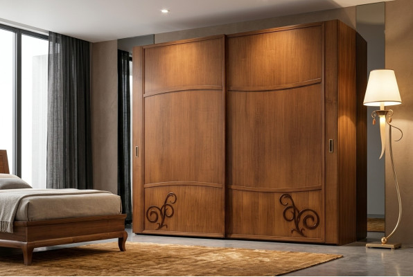 Wardrobe sliding doors bedroom closet wall cabinets wood sliding doors