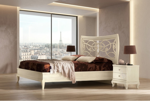 Luxury bed bedside tables double bed frame set 3-piece bedroom