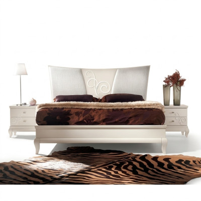 Bedroom bed nightstand double beds set bed frame beds set 3 pcs.