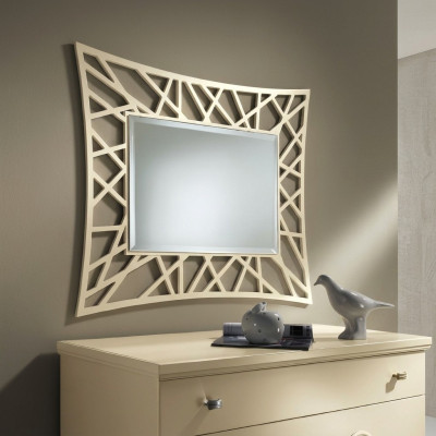 Mirror Hanging Mirror Wood Modern Wall Mirror Furniture Small Mirror Design 90x90 New