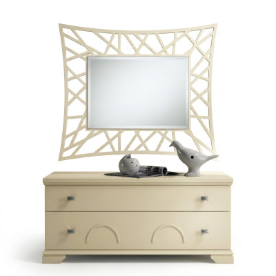 Mirror Hanging Mirror Wood Modern Wall Mirror Furniture Small Mirror Design 90x90 New