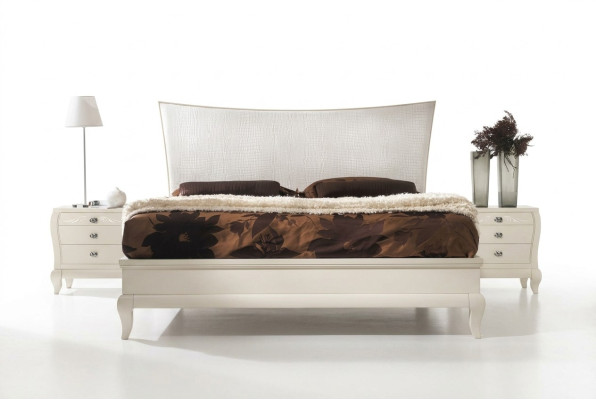 Three-piece set: bedroom bed nightstand nightstand bed group design.